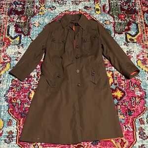 Vintage long brown trench coat